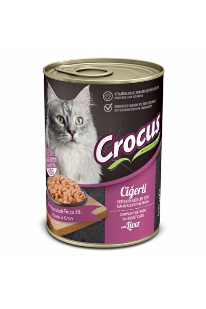 Crocus YETİŞKİN KEDİ CİĞERLİ YAŞ MAMA 400G Skt:09/2026