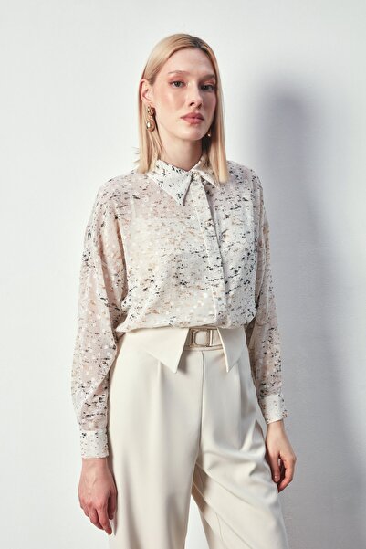 Sateen Широка сорочка з вараком - Камінь-Золото