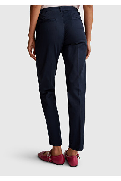 United Colors of Benetton Kadın Lacivert Elastanlı Basic Chino Pantolon