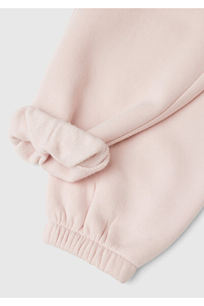 United Colors of Benetton Κοριτσίστικο ροζ σκόνη με λεπτομέρεια λογότυπου στην πλάτη και ελαστικό παντελόνι μέσης με κορδόνι