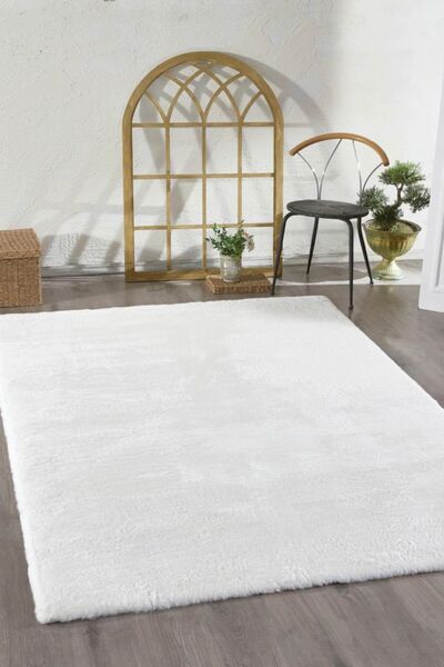 Jassrug Tavşan Tüyü Kürk Halı 160x220 Optik