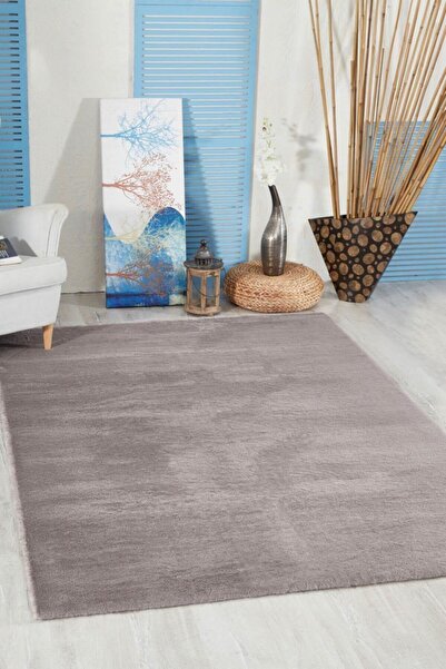 Jassrug Tavşan Tüyü Kürk Halı 160x220 Antrasit