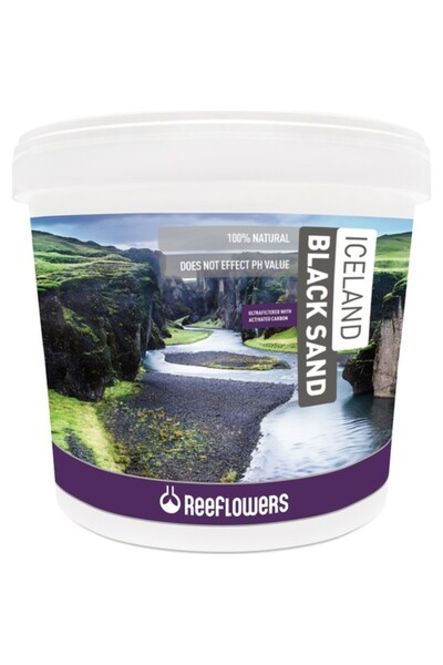 ReeFlowers Iceland Black Sand 25 Kg Siyah Kum1-2mm Yıkanmış ve Bakteriden Dez...