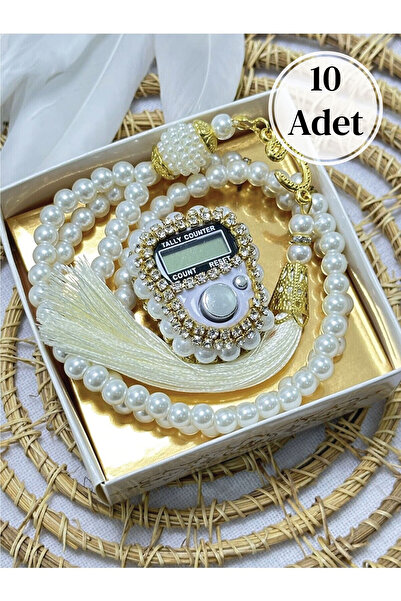 Deniz Elmasları Gift Stone Prayer Beads and Prayer Beads Set with Box - 10 Pi...