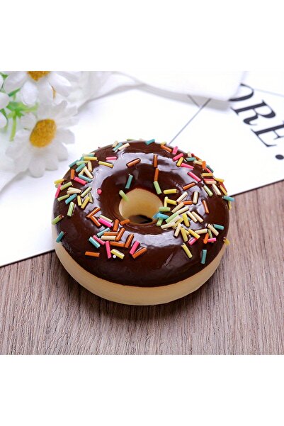 Choice قطعة واحدة من دونات بنية اللون، 1/6 قطع من دونات تقليد حلوى الطعام للز...