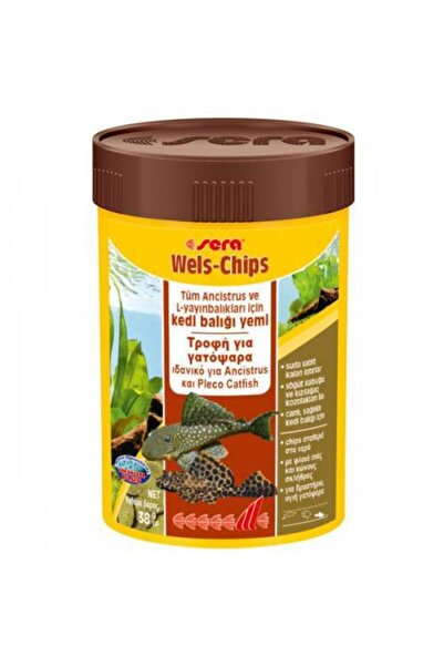 SERA Wels chips 100 ml 38 Gr Skt:11/2027 Orjinal kutusunda Vatoz ve Çöpcü Yemi