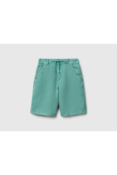 United Colors of Benetton Σορτς βερμούδας για αγόρια με πράσινο λιοξέλλι και ...