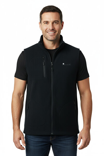 Oppland Erkek Kışlık Polar Yelek Önü Ve Cepleri Fermuarlı Hakim Yaka Rahat Ke...