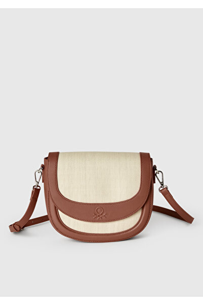United Colors of Benetton Geantă de umăr cu logo maro pentru femei