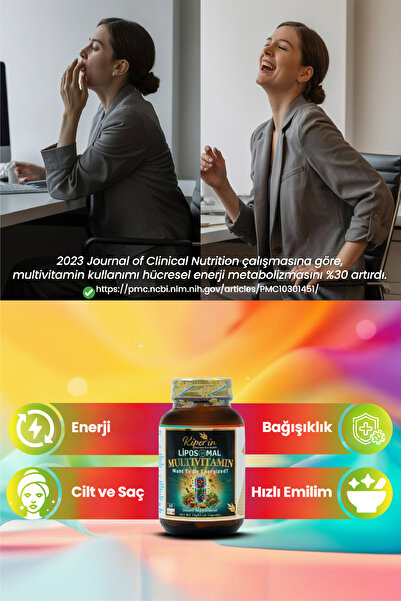 Kiperin Lipozomal Multivitamin 13 Vitamin & 6 Mineral Cilt - Saç - Tırnak & Enerji | Akıllı Gıda Takviyesi