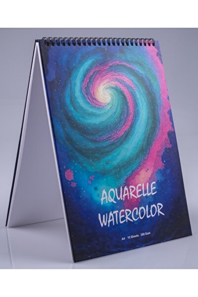 Pagos Yayınları دفتر ألوان مائية وأكريليك مقاس A4 بغلاف صلب 350 جرام. نسيج مح...