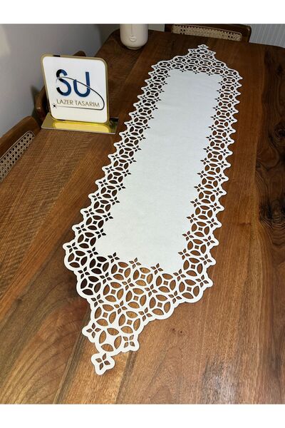 EHA LAZER Runner din piele artificială crem deschis