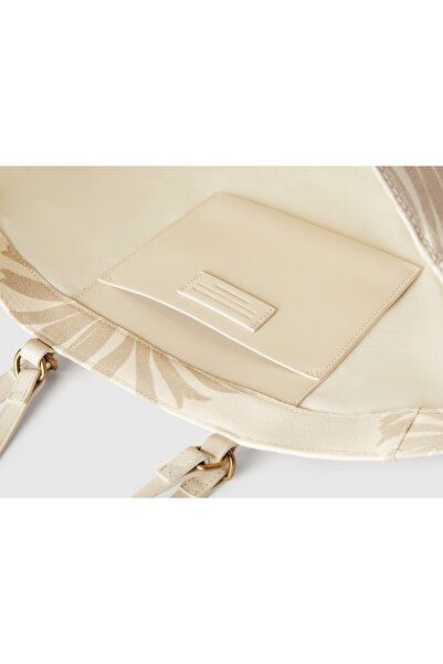 United Colors of Benetton Geantă tote cu model crem pentru femei