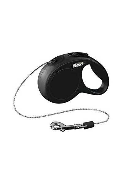 Flexi New Classic 5M İp Tipi Otomatik Tasma S Siyah Gezdirme Tasması