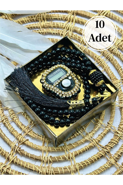 Deniz Elmasları Σετ Ζικρματικ και Ροζάριο με Πέτρες Δώρου σε Κουτί - 10 Τεμάχια