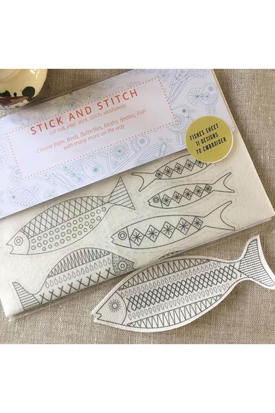 Choice4 fish DIY Water Soluble Embroidery Transfers Handmade Embroidery Craft...