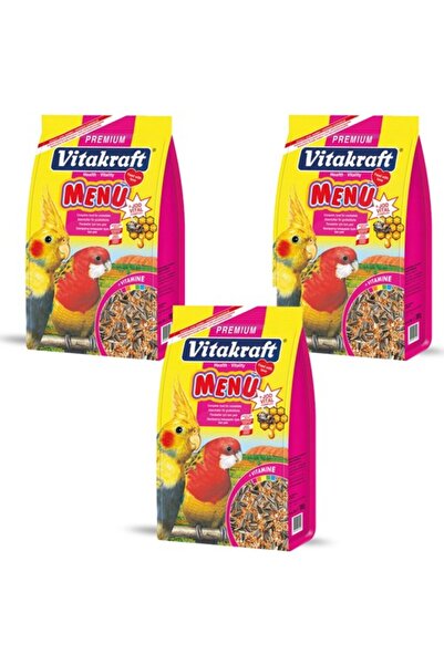 Vitakraft 3 Adet Menü Paraket Yemi 1000 gr. Skt: 05/2027
