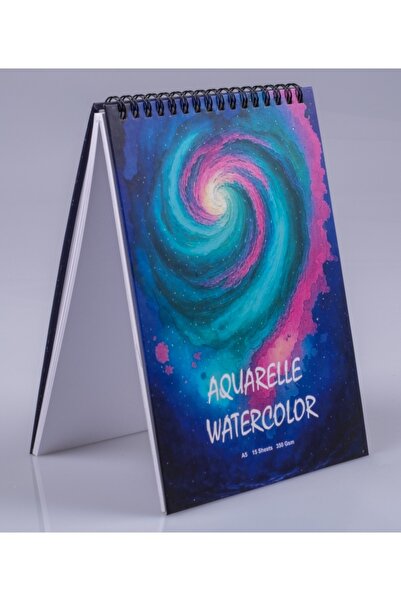 Pagos Yayınları A5 Suluboya ve Akrilik Defteri Sert Kapak 350 Gr. Grenli ve K...