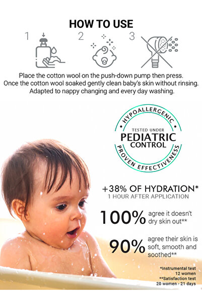 Gamarde Baby Cleansing Water 400ml Certified Organic & 100% Natural Hydrating Best No-Rinse Cleanser