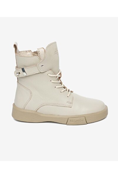 Greyder Kadın Ekru Hakiki Deri Sneaker Bot 4K2SB30900