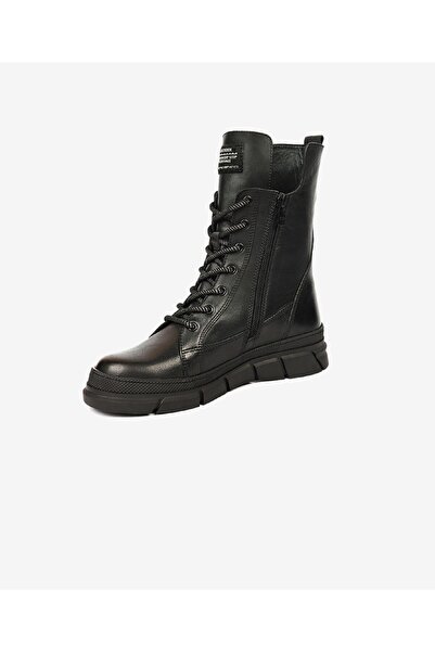 Greyder Γυναικείες μαύρες μπότες casual από γνήσιο δέρμα 4K2UB32672