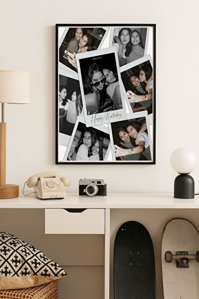 Atölyer POLAROİD TASARIMLI 20X30 KOLAJ POSTER ÇERÇEVELİ arkadaşa hediye, sevg...