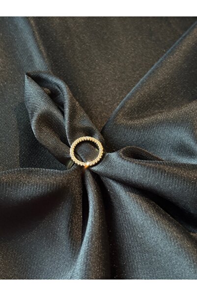 lotusbybuket 14K Gold Color Vip Steel Zirconium Round Detail Adjustable Ring