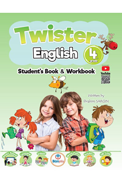 Bilimyolu Yayıncılık 4.Sınıf Twister English + Twisty İngilizce Konuşan Defter Seti İbrahim Sargın