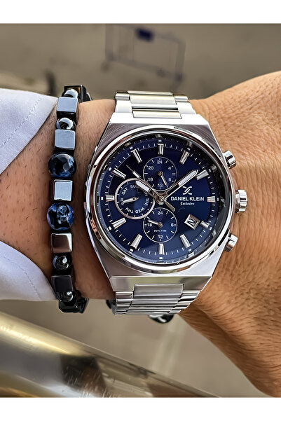 Daniel Klein All Functions Active New Season Stainless Steel Men's Watch and Bracelet with Gift