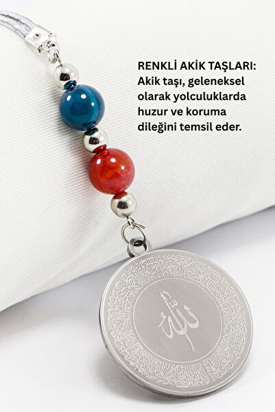 biuti Çelik Ayetel Kürsi Felak Nas İhlas Araba Dikiz Ayna Süsü, Doğal Taşlar:...