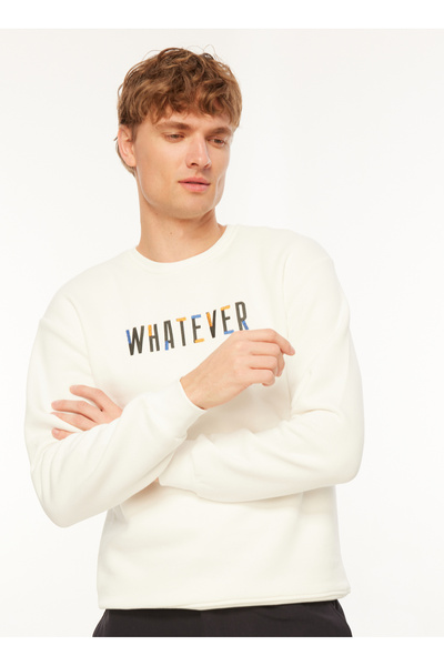 The Crow Велосипедна комір Екрю Чоловічий Світшот WHATEVER