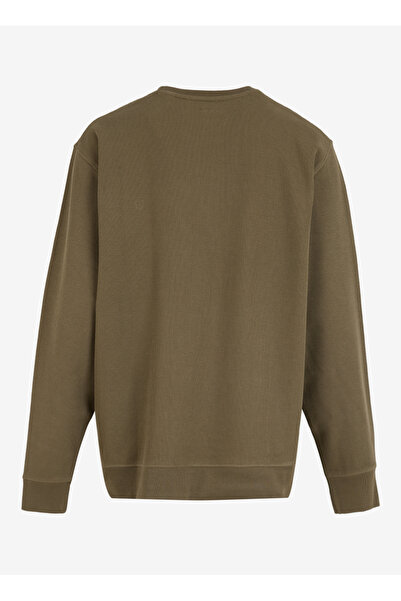 Jack & Jones Ανδρικό φούτερ με λαιμόκοψη χακί 12259351_JPRBLAROWAN STRUCTURED SWE