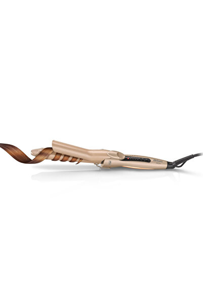 Arzum Belisa Curling Iron Keratin and Argan Oil Additive Ceramic Plate 25mm Sand Beige - Ar5033