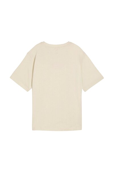 Puma 688077-87 Ess Nature 2.0 Relaxed Tee γυναικεία κρέμα μπλουζάκι
