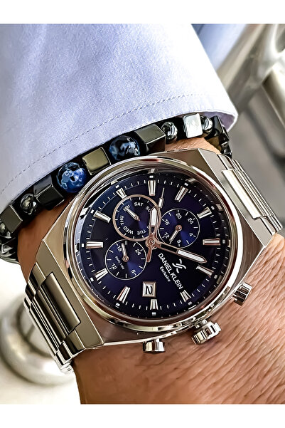 Daniel Klein All Functions Active New Season Stainless Steel Men's Watch and Bracelet with Gift