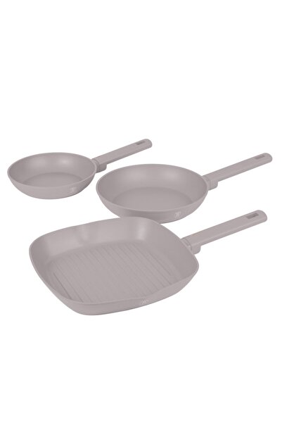 Berlinger Haus Set de 3 tigăi antiaderente, culoare taupe, din colecția Berli...