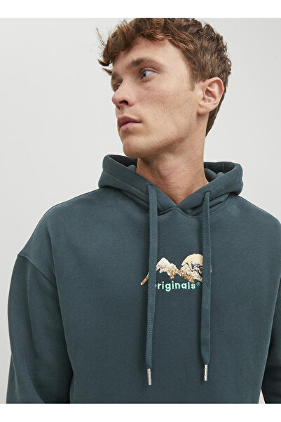 Jack & Jones Kapüşon Yaka Koyu Yeşil Erkek Sweatshırt 12242357_JORSILVERLAKE ...