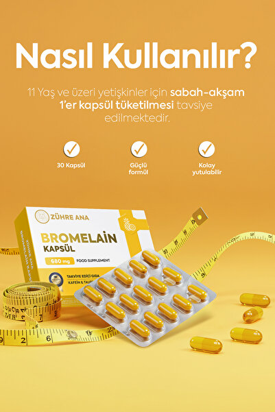 Zühre Ana Bromelain İçeren Kapsül 30 Kapsül
