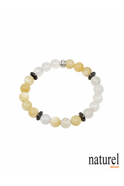 Naturel Tılsım سوار من الحجر الطبيعي السيلينيت الكالسيت