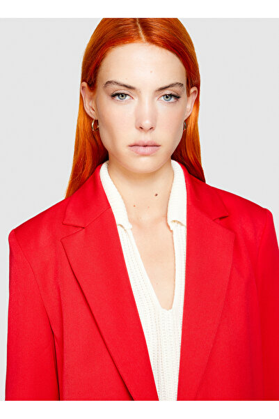 Sisley Звичайна червона жіноча куртка 2ZCWLW00M