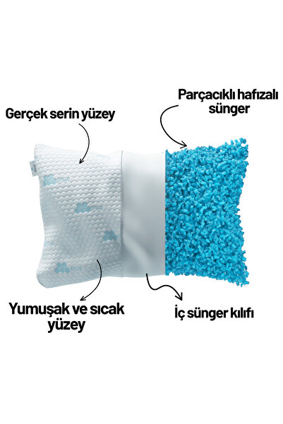 Xpillo ® Ayarlanabilir Hafızalı Ortopedik Yastık – Çift Yüzey - Serinletici ve Bambu Kumaş – Boyun Destekli