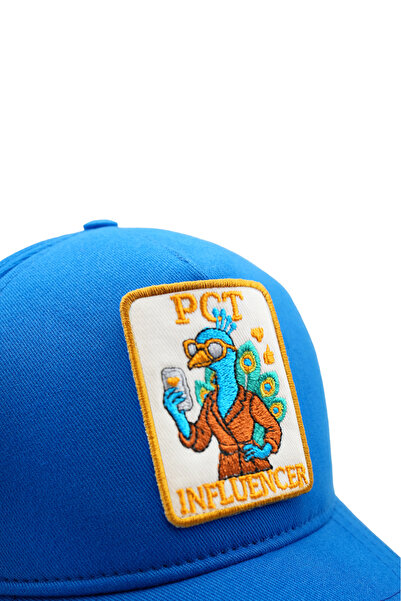 Vorel Özel Tasarım Nakışlı Unisex INFLUENCER-TAVUS KUŞU şapka – Ayarlanabilir Kep