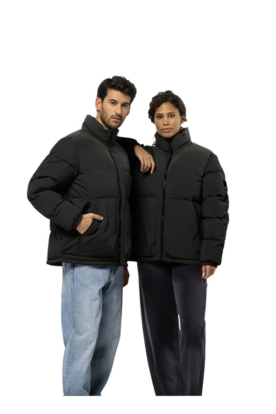 Jack Wolfskin Anthracite Men's Hooded Collar Coat Dellbrueck Jkt