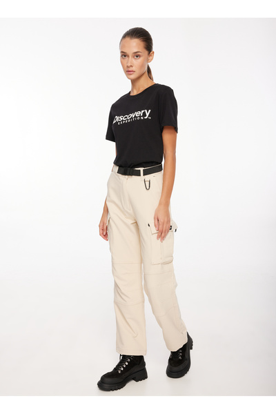 Discovery Expedition Krem Kadın Standart Fit Outdoor Pantolonu D3WL-PNT4