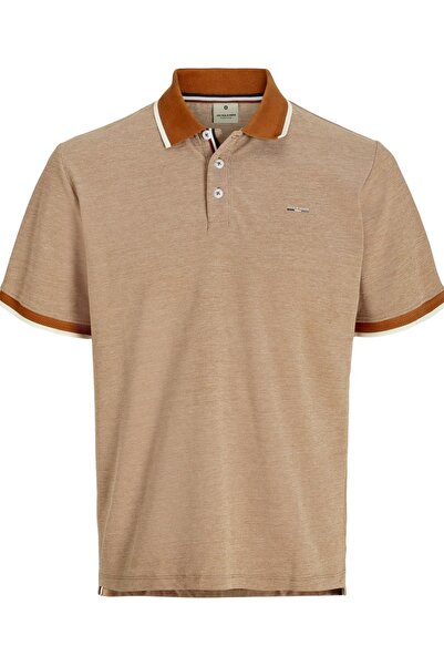 Jack & Jones JPRBLUALVES SS POLO Καφέ