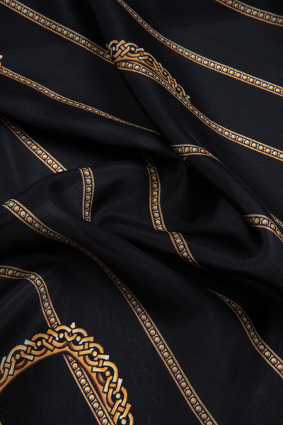 Vissona 100% ΜΕΤΑΞΩΤΗ ΖΩΝΗ ΜΑΥΡΟ - ΧΡΥΣΟ ΧΡΩΜΑ ΣΑΛΙ