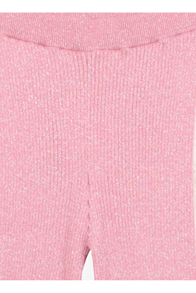 Barbie Pembe Kız Çocuk İspanyol Paça Lastikli Regular Fit Simli Pantolon BRB3WG-PNT2