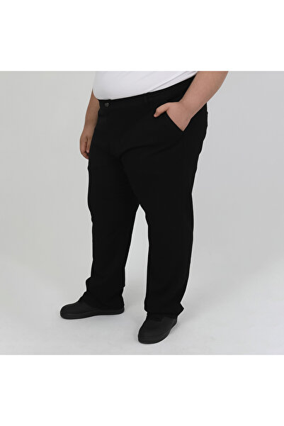 Ramon Miele Men's Plus Size Fabric Pants with Side Pockets