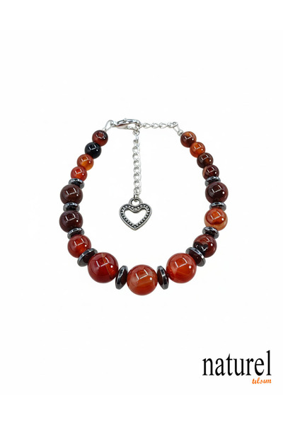 Naturel Tılsım سوار نسائي من الحجر الطبيعي العقيق