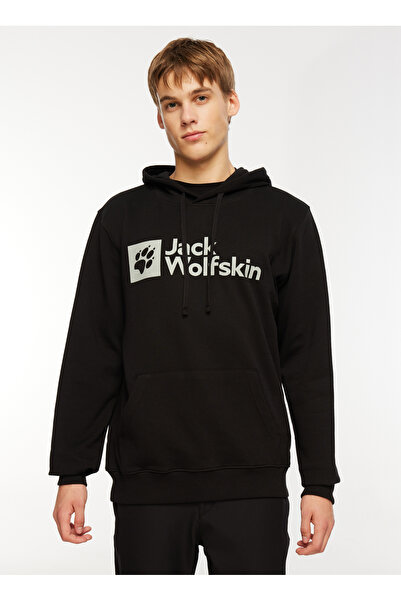 Jack Wolfskin Μαύρο ανδρικό φούτερ με κουκούλα Arthur Hoody M